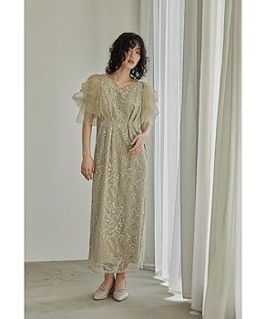 Amazon.co.jp: [niana] フラフィースリーブペンシルドレス